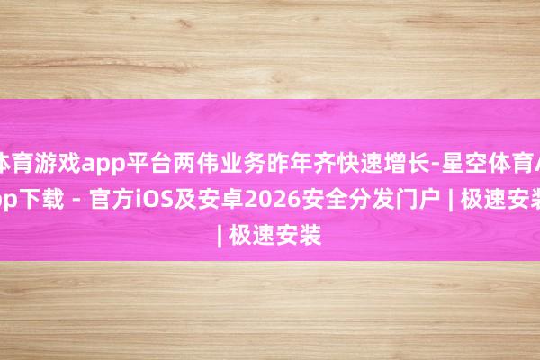 体育游戏app平台两伟业务昨年齐快速增长-星空体育App下载 - 官方iOS及安卓2026安全分发门户 | 极速安装